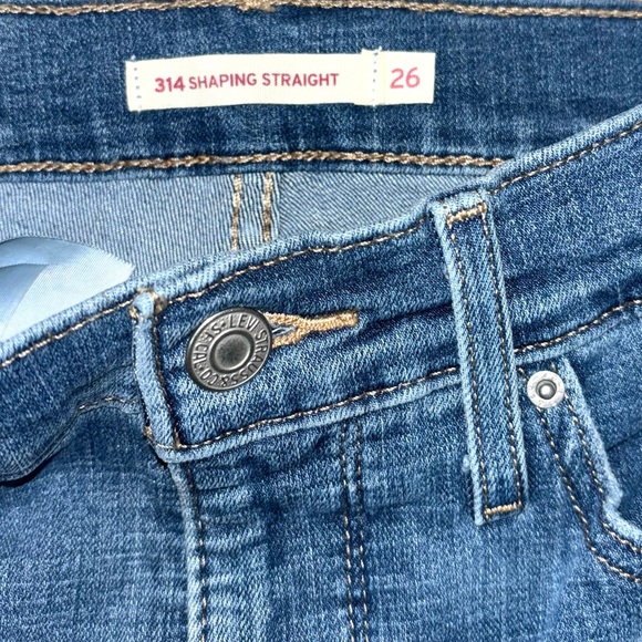 🌺🌻Women’s LEVIS 314 Shaping Straight Denim Jeans (W26 L32) - Picture 9 of 11